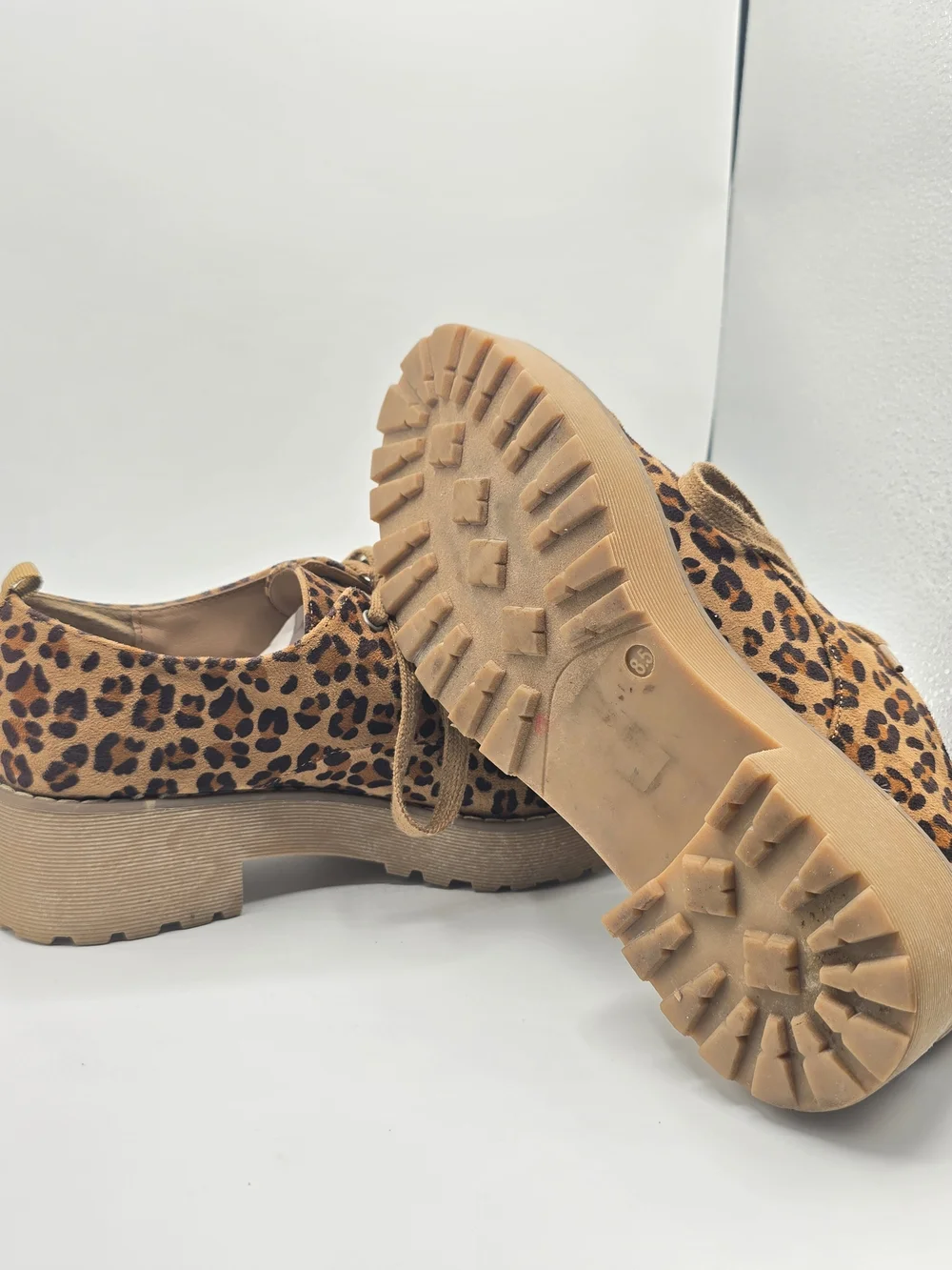 Dirty Laundry Leopard Print Platform Sneakers in Brown Women's 8.5 Preppy Casual